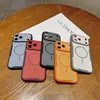 Adequado para iPhone 18 Pro Max, capa de telefone magnética com sensação de pele fosca, capa protetora de cobertura total colorida da Apple 17 15