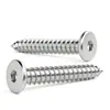Tornillos Autorroscantes de Acero Inoxidable 304 con Cabeza Plana y Hexágono Interior, Tornillos Autorroscantes para Madera con Cabeza Avellanada Ultra-Delgada M2-M8