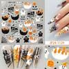 Pegatinas Populares Transfronterizas 5D en Relieve para Uñas de Halloween Telaraña Estilo Mixto Decoración 3D Europea y Americana para Uñas