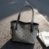 2025 Nova Moda Estampada Bolinhas Laço Casual Casual Grande Capacidade Bolsa de Ombro Bolsa Tote para o Dia a Dia para Mulheres