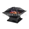 Fogão fechado Bonfire Pot Fogão para chá Fogão para churrasco sem fumaça Estrutura de aço Quadrado Carvão Fiberpot Fogão interno e externo