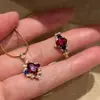 O Mesmo Estilo da Joalheria, Conjunto de Colar e Anel Beijo de Atena para Mulheres, Fashion, Luxo Leve, High-End, Cravejado com Diamantes, Joias Versáteis