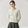 Cardigan de Punto de Cachemira con Botones de Temperamento de Lujo Ligero para Mujer, Ropa Exterior Amigable con la Piel, Nuevo Estilo Otoño/Invierno 2026, Ropa Exterior, Suéter, Top