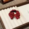 2025 Novo Estilo Simples e Versátil Estilo Coreano Borda Franzida Laço Alta Elasticidade Durável Elástico de Cabelo Que Não Danifica o Cabelo para o Natal e Festival da Primavera