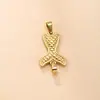 Colar Pingente Único Cruzado Aço Inoxidável Colar Estrela do Mar Concha Acessórios Moda Banhado a Ouro 18K Acessórios para Joias DIY