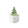 Vidraria Zibo transfronteiriça, planta em vaso de árvore de Natal sólida com acabamento escovado, artesanato em vidro, ornamento criativo de mesa, atacado