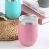 Taza de Huevo de 12 oz Transfronteriza Termo Mini de Acero Inoxidable Doble Capa al Vacío Forma de U Forma de Huevo Taza de Agua Venta al por Mayor de Fábrica