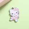 Colgante de Gato Kt Accesorios Colgante Pequeño Estilo Europeo y Americano Dibujos Animados Aleación Goteo de Aceite Accesorios de Joyería Pulsera DIY Ropa Pendientes