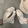 Calcetines de Verano Estilo Japonés Coloridos de Puntos Transpirables Modernos Estilo Fresco Delgados Hasta la Mitad de la Pantorrilla Calcetas Caídas