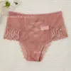 Bragas Transparentes de Encaje Sexy Estilo Abstinencia para Mujer con Diseño Hueco Transparente Cortado en Cruz, Shorts Calientes de Cintura Media Eróticos