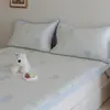 Juego de tres piezas de alfombrilla refrescante de seda helada con cuentas para cachorros Dachshund para verano, alfombrilla refrigerada para niños, alfombrilla suave para dormitorio de estudiantes, lavable a máquina