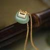 Plata Esterlina S925 Chapada en Oro Cierre de Cartera Bolso Pulsera Exquisita Simple Pequeña y Exquisita Moderna Estilo Chino Mujeres