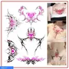 Adesivos de Tatuagem à Prova d'Água Succubus para Meninas Cobertura de Cicatriz de Cesariana Borboleta Sexy Barriga Perna Braço Tentação Longa Duração Pequeno Fresco