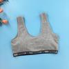 Conjunto de Ropa Interior de Desarrollo para Niñas con Letras de Moda para Escuela Secundaria y Primaria Chaleco Pequeño con Almohadilla de Esponja Ropa Interior