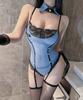 Roupa Íntima Sexy Bedmu Feminina Nova Uniforme Temperamento Sedutor Irmã Real Cos Puro Desejo Policial Renda Sexy Peça Única 809