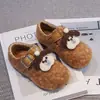 Zapatos Peludos de Dibujos Animados para Niños 2026 Otoño/Invierno Nuevo Estilo para Niñas con Forro de Terciopelo Cálido Zapatos de Algodón Mocasines Casuales de Corte Bajo