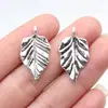 28X14mm 1.9g Plata Antigua DIY Accesorios para Ropa Colgante de Hoja