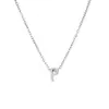 Collar de Acero de Titanio con Colgante Pequeño de Moda 26 Letras Inglesas Cadena para Clavícula Versátil Simple Exquisita Que No Se Desvanece Venta al por Mayor Transfronteriza