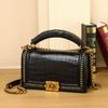 Padrão Barriga de Crocodilo Bolsa Moderna para Mamãe Bolsa Feminina em Couro Genuíno Bolsa Versátil de Ombro/Transversal Bolsa Feminina Atacado Bolsa Fashion Leve para o Dia a Dia