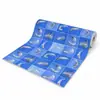Pegatinas de pared autoadhesivas IXPE transfronterizas, pegatinas de pared decorativas de rollo, fondo de alto brillo con diseño de plumas azules, venta al por mayor