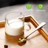 Juego de 2 Tazas de Café con Mangos de Madera, Tazas Medidoras de Vidrio de Doble Pico con Escala, Tazas de Espresso con Pico en Forma de V