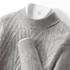 Estilo Business Casual|Suéter Grueso de Punto Trenzado 100% Cachemira para Hombre, Prenda Exterior o Capa Base