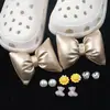 Zapatos con Agujeros y Lazo de Cuero Estilo Ins Accesorios Frescos Creativos Algodón Tridimensional Flor de Zapato Simple Coreana