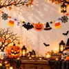 Guirnalda de Halloween Fantasma Calabaza Murciélago Sombrero de Mago Telaraña Dulce Banderines Decoraciones para Fiesta de Halloween