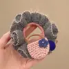 Goma para el pelo de punto con diseño de poni de dibujos animados para otoño e invierno para mujer, Nuevo accesorio para el pelo de estilo coreano de alta gama 2026