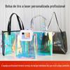 Bolsa de PVC com Borda de Costura para Carro, Laser, Grande Capacidade, Impermeável, Jelly Bag, Plástico Transparente, Fantasia, Brinde Publicitário, Bolsa de Mão