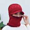 Sombrero femenino invierno engrosado de una pieza sombrero de madre lana sombrero a prueba de viento anciano cálido mediana edad más terciopelo sombrero de punto