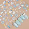 Redanco5D Repujado Ins Populares Pegatinas para Uñas Shell Light Navidad Muñeco de Nieve Pegatinas Estéreo para Uñas Dr1315