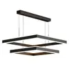 Lámpara Cuadrada Nórdica Simple Nueva Moderna Minimalista Set de Iluminación para Dormitorio Principal Comedor Paquete Completo para Toda la Casa Combinación Lámpara Colgante para Sala de Estar