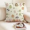 Nova Almofada Fofa de Desenho Animado Rosa Romântica Coração Animal Pequeno Travesseiro de Dormir para Dormitório Almofada Decorativa para Quarto Infantil Capa de Almofada