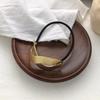 Estilo Coreano Distinctivo Bucle para el Cabello de Onda Cruzada Cuerda Metálica para el Cabello Accesorios para el Cabello Estilo ins Nicho Lazo Goma para el Cabello para Mujer Simple Elegante