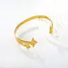 Pulseira Aberta Geométrica Clássica Vintage Estilo Europeu e Americano Banhada a Ouro 18K para Uso Diário em Camadas, Atacado de Pulseiras de Alta Qualidade