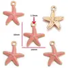 DIY Estrella de Mar Caracola Serie Oceánica Aleación con Goteo de Aceite Accesorios de Joyería Collar Ropa Colgante para Llaves Colgante