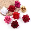 Flor de Cabeza de Rosa de Terciopelo Sintético para Ramillete, Flor de Cabeza, Accesorios para el Cabello, Accesorios de Fotografía, Decoración de Bodas, Materiales DIY