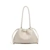 Bolso Tejido a Mano Casual y de Moda 2025 Nuevo Estilo Personalizado Casual Bolso Nube Diseño de Nicho Bolso de Hombro Estilo Occidental para Mujer