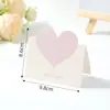 Cartões de felicitações pop-up em formato de coração, cartões postais, pequenos cartões, cartões de desejos escritos à mão, cartões dobráveis elegantes em branco para mensagens de bênção