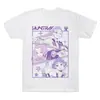 Camiseta de Algodón con Estampado de Patrón Demon Slayer Kpop para Mujer Verano Y2K Caliente Estética Anime Manga Corta Cuadros