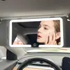 Luz de Tira LED Espelhada HD Espelho de Carro Espelho de Maquiagem Espelho de Maquiagem para Quebra-sol de Carro Acessórios de Interior de Carro Resistentes a Estilhaços