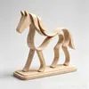 Adorno de Caballo Rústico Vintage Transfronterizo Escultura de Caballo Hueca Simple Artesanía Decorativa para Mesa de Entrada del Hogar