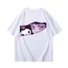 Camisa casual para mujer para camiseta de dibujos animados para mujer - Dos hombres estampados