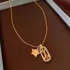 Collar Colgante de Calabaza Bañado en Oro Real de 18 Quilates Nuevo Estilo Chino Lujo Ligero Versátil Cadena para Suéter Personalizado Moda Temperamento Collar