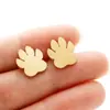 Joyas de moda de acero inoxidable ins transfronterizas simples lindas huella de pata de oso huellas de animales pendientes de garra de gato mini joyería para orejas