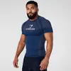 Camiseta de Fitness Cross-Border YOUNGAL Ajustada Masculina Top Esportivo para Treino Secagem Rápida Alta Elasticidade GYMSHARK