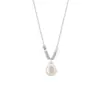 Colar de Pérolas e Fragmentos de Prata para Mulheres, Design Fashionable de Luxo Leve e Nicho, Elegante Corrente de Clavícula Exquisita e Suave