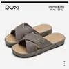 Pantuflas Puxi Qianyue Cuatro Estaciones para Uso en Casa, Pantuflas Abiertas Antideslizantes de Interior para Pareja, Pantuflas Frescas de Lino Silenciosas de Suela Suave para Uso en Casa