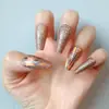 Uñas Largas de Ballet Iridiscentes Brillantes Y2K, Uñas para Fiesta Estilo Dulce y Fresco Transfronterizo, Pegatinas para Uñas de 24 Piezas Lote Mixto